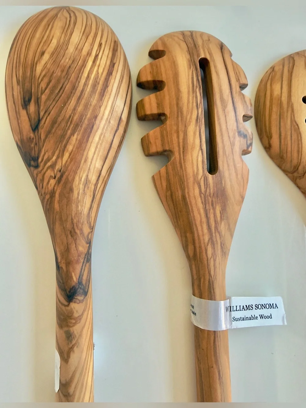 Williams Sonoma 5 Pc Italian Olivewood Utensils, Brand New, Retail $215